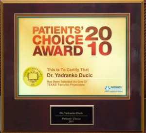 Patients Choice Award - One of Texas Favorite Physicians, Dr. Ducic