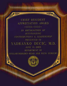 Resident Teaching Award 2002-2003, Dr. Yadro Ducic