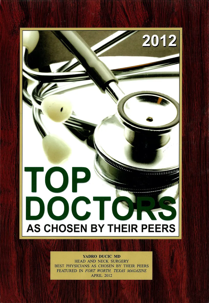 Top Doctors Texas, Best Physicians 2012, Doctor Yadro Ducic.