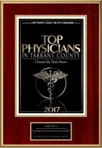 Top Physicians in Tarrant County chosen by their peers, award 2017