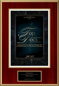 Top Docs award 2018, from Southlake Style